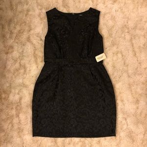NWT F21 Black Jacquard Dres Sz L